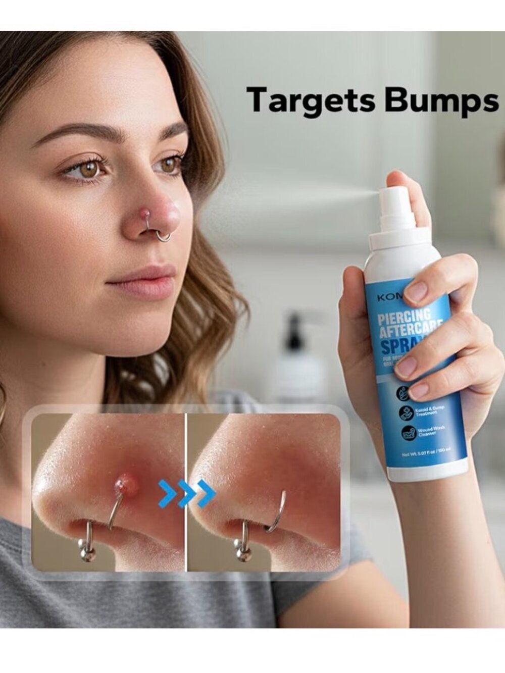KOMOKO Piercing Aftercare Spray Lot of 2 New Sealed - Picture 6 of 11